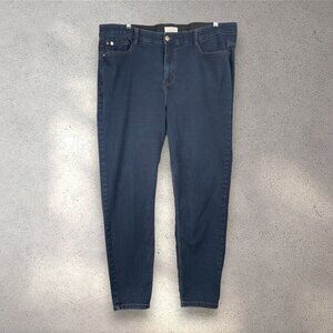 Curve Appeal Skinny Jeans Women’s 20W Dark Wash Mid Rise Stretch Minimal Clean